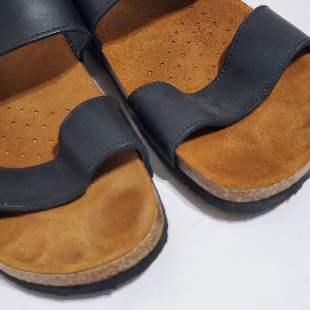 GEOX Mens Size 45/12 Respira 3 Strap Sandals Leather Cork insole Italy LkNw‎ - Picture 3 of 8
